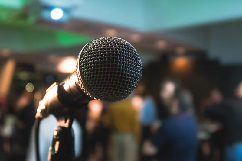 An auditorium filled with attendees